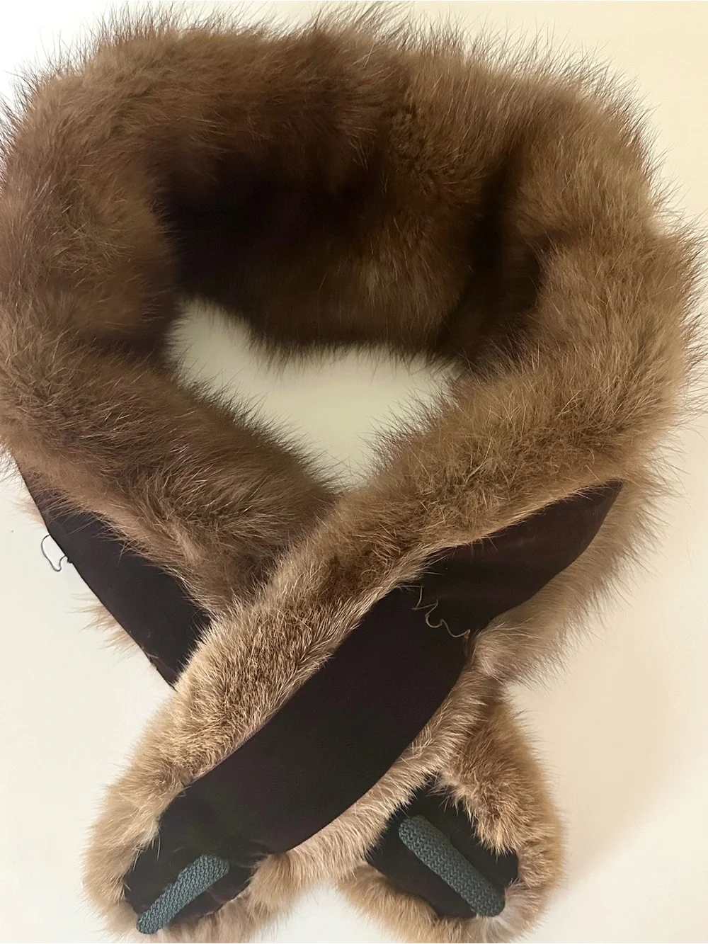 Classic Brown Mink Fur Collar - Luxurious Women’s Accessory